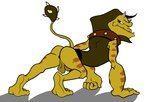 anus balls genitals looking_back male rear_view semi-anthro smile solo monkeysuit league_of_super_evil mythology doomageddon canid canid_demon canine demon doom_hound hellhound mammal mythological_canine mythological_creature