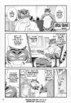 anthro build_tiger build_tiger_(character) build_tigers_anthology buttertoast comic dialogue english_text felid greyscale hi_res male mammal manya monochrome muscular pantherine tail text tiger