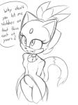 anthro assertive dialogue female fur hair inviting propositioning simple_background solo text biffalo third-party_edit sega sonic_the_hedgehog_(series) blaze_the_cat domestic_cat felid feline felis mammal 3:4 digital_drawing_(artwork) digital_media_(artwork) english_text monochrome