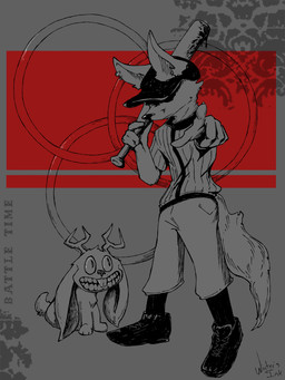 5_fingers abstract_background anthro antlers baseball_bat baseball_cap baseball_uniform bat_(object) biped bottomwear clothed clothed_male clothing ear_piercing ear_ring feral fingers footwear fur gesture hand_gesture hat headgear headwear holding_baseball_bat horn male male_anthro pants piercing pointing pointing_at_viewer pointy_ears quadruped ring_piercing shoes solo sportswear standing uniform wintersink off_(game) look_fox canid canine fox jackalope lagomorph mammal 2025 3:4 absurd_res hi_res signature