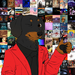 5_fingers anthro black_body black_clothing black_fur black_nose black_shirt black_tie_(suit) black_topwear brown_eyes clothing feral fingers floppy_ears fur gesture hand_gesture machine male one_eye_closed pawpads real red_clothing red_suit shirt solo suit thumbs_up topwear wink hagatana zsloth abba aerosmith american_idiot_(album) arcade_fire_(band) batman_(series) billy_joel blondie_(band) boston_(band) brockhampton cape_coral_(musician) chic_(band) coldplay daft_punk david_bowie_(artist) dc_comics desired_(musician) dio_(band) discoholic_(band) diskette_park_(musician) doja_cat electric_light_orchestra fibre_(musician) foo_fighters graduation_(album) green_day incubus_(band) jet_set_radio jet_set_radio_future joji_(singer) kanye_west kendrick_lamar king_crimson konami lakeside_(band) lord_huron mere_notilde metallica mf_doom michael_jackson mm..food mr.hoosteen_(musician) oneohtrix_point_never_(musician) parliament_(band) pearl_jam pink_floyd poetically_(musician) pogo_(musician) proux_(musician) radiohead ramirez_(musician) ride_the_lightning_(album) sega silent_hill sister_sledge_(band) skrillex_(copyright) skylar_spence_(musician) sonic_the_hedgehog_(series) tavares_(band) tendencies_(musician) the_bends_(album) the_police_(band) the_strokes the_weeknd the_wonderful_wizard_of_oz thriller_(album) tlc_(group) tool_(band) tron ween_(band) wham! david_bowie dropout_bear elton_john heather_mason metal_sonic michael_jackson_(character) sonic_the_hedgehog stephen_(step_omg) the_weeknd_(musician) aquatic arachnid arthropod bovid canid canine canis caprine dachshund domestic_dog eulipotyphlan goat hedgehog human hunting_dog lagomorph leporid mammal rabbit robot absurd_res album_cover cover hi_res