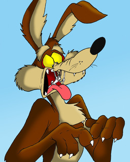 4_fingers anthro arm_tuft athletic athletic_anthro athletic_male belly biped black_eyes black_nose blue_sky brown_body brown_fur buckteeth casual_nudity cheek_tuft chest_tuft claws clothing elbow_tuft eyebrows facial_tuft fangs finger_claws fingers fluffy fluffy_chest fur gloves grey_body grey_fur handwear head_tuft humanoid_hands long_ears looking_at_another macro macro_focus male micro multicolored_body multicolored_fur nude open_mouth outside pecs pink_nose scut_tail sharp_teeth short_tail skinny sky stick stick_in_mouth surprised tail tan_belly tan_body tan_eyebrows tan_fur teeth tongue tongue_out tuft two_tone_body two_tone_fur whiskers white_body white_clothing white_finger_claws white_fur white_gloves white_handwear white_sclera wide_eyed yellow_sclera jackthemacrofox zgrooz looney_tunes warner_brothers bugs_bunny wile_e._coyote canid canine canis coyote lagomorph leporid mammal rabbit 2019 artist_collaboration colored detailed digital_drawing_(artwork) digital_media_(artwork) hi_res shaded