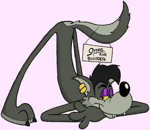 anthro ass_up bedroom_eyes crossed_arms ear_piercing ear_ring eyebrow_piercing facial_piercing fangs grin half-closed_eyes jack-o'_pose looking_at_viewer male narrowed_eyes overbite piercing pose presenting purple_eyelids ring_piercing seductive smile solo teeth toony doodledoggy stanley_(doodledoggy) canid canine canis mammal wolf clip_studio_paint_(artwork) digital_media_(artwork)