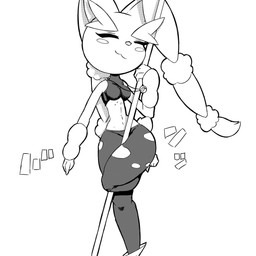 anthro blush breasts clothing crop_top dancing eyes_closed female fur happy onomatopoeia pole pole_dancing rabbit_ears scut_tail shirt short_tail solo sound_effects tail text thick_thighs topwear torn_clothing akatosh_el_shota_furro nintendo pokemon generation_6_pokemon lagomorph leporid mammal mega_evolution mega_lopunny pokemon_(species) 1:1 hi_res monochrome