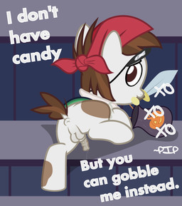 backsack balls clothing costume eye_patch eyewear feral genitals holidays kerchief male male_feral melee_weapon penis solo sword weapon young young_feral sollace friendship_is_magic halloween hasbro my_little_pony pipsqueak_(mlp) earth_pony equid equine horse mammal pony absurd_res hi_res