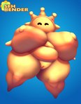 alternate_species big_breasts breasts eyes_closed female genitals huge_breasts huge_hips huge_thighs humanoidized nipples nude overweight overweight_female overweight_humanoid pussy shine_sprite short_stack solo thick_thighs wide_hips yellow_body yellow_nipples nsfwoaf sadflowerhappy mario_bros nintendo super_mario_sunshine animate_inanimate humanoid 2022 absurd_res artist_collaboration hi_res