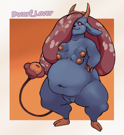 anthro female flower fusion horn nipples nude nude_anthro overweight plant red_eyes simple_background smile solo viletank dwarf_lover nintendo pokemon bovid bovine cattle elemental_creature generation_1_pokemon generation_2_pokemon hybrid mammal miltank pokemon_(species) vileplume hi_res