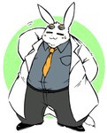 anthro belly big_belly blush bottomwear clothing eyes_closed kemono male overweight overweight_male pants shirt solo topwear white_body okudami giant_ojou-sama sebastian_(giant_ojou-sama) lagomorph leporid mammal rabbit servant_(giant_ojou-sama) 2022