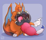 anthro belly belly_mouth big_belly big_penis bodily_fluids cock_vore duo genitals huge_belly huge_penis hyper hyper_belly hyper_genitalia hyper_penis internal magic male male/male orange_body penile penis saliva tail tongue tongue_out vore white_body wings martovskii nintendo pokemon brady_(sleepy_brady) charizard dusknoir generation_1_pokemon generation_2_pokemon generation_4_pokemon legendary_pokemon lugia pokemon_(species) digital_media_(artwork) hi_res