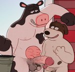 anatomically_inaccurate anthro ball_fondling balls duo fondling genitals humanoid_genitalia humanoid_penis male male/male penis teats udders bowserboy101 barnyard_(series) nickelodeon duke_(barnyard) otis_(barnyard) bovid bovine canid canine canis cattle domestic_dog mammal absurd_res hi_res