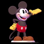 3d_modeling 3d_print anthro bottomwear clothed clothing footwear gloves handwear happy male open_mouth shirtless shoes shorts simple_background solo standing sillytoys disney mickey_mouse mammal mouse murid murine rodent 3d_(artwork) digital_media_(artwork) hi_res