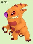 2021 3:4 4_arms alien claws digital_media_(artwork) disney experiment_(lilo_and_stitch) gotchu grin lilo_and_stitch multi_arm multi_limb orange_body pincers psychedelic-lemur purple_nose red_eyes signature smile solo standing toe_claws