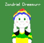 anthro black_body black_fur blush blush_lines clothed clothing dipstick_ears ear_markings fur green_background green_eyes hair looking_at_viewer male multicolored_ears multicolored_hair simple_background smile solo white_body white_fur zandriel123 zandriel_(storytale) bovid caprine goat mammal 2023 digital_drawing_(artwork) digital_media_(artwork)