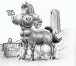 4_teats areola big_breasts breasts breasts_and_teats female machine milking_machine nipples nude solo teats udders gideon equid equid_taur equine mammal mammal_taur taur 2000 black_and_white monochrome