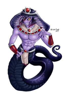 5_fingers abs apode armor black_sclera claws clothed clothing dark egyptian fingers front_view hair humanoid_pointy_ears legless looking_at_viewer male monster_girl_(genre) multicolored_hair nipples pointy_ears pupils purple_body purple_skin serpentine short_hair simple_background skimpy slit_pupils smile solo split_form topless uniped vambrace white_background yellow_eyes duskdragyn egyptian_mythology middle_eastern_mythology mythology apep deity draconcopode lamia reptile scalie snake absurd_res hi_res source_request