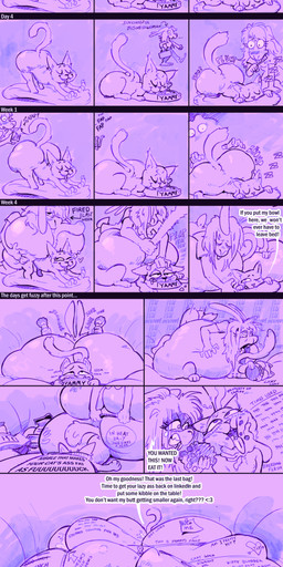 ahegao ambiguous_gender angry anthro bedroom_eyes bestiality big_butt bite_mark blush bodily_fluids body_writing bottomwear bowl butt butt_expansion butt_jiggle cat_bed cellphone cellulite clothing container crying cum dialogue duo electronics expansion eyelashes eyes_closed fap_(sound_effect) female female/ambiguous feral food_bowl force_feeding forced fur genital_fluids gynomorph gynomorph/ambiguous hair hand_print heart_symbol huge_butt hyper hyper_butt in_heat intersex intersex/ambiguous jiggling kibble licking looking_back looking_pleasured masturbation messy_hair motion_lines multi_nipple narrowed_eyes nipples one_eye_closed onomatopoeia panties penetration pet_bed pet_bowl phone photo plap progression purple_background ruler scratching seductive sex shirt shorts simple_background sleeping smartphone smile sound_effects speech_bubble t-shirt tail tape_measure tears text time_skip tongue topwear torn_clothing underwear vowelless vowelless_sound_effect weight_gain writing_on_butt zzz rufftumb tammy_(rufftumb) yammy_(rufftumb) animal_humanoid domestic_cat felid feline felis humanoid lagomorph lagomorph_humanoid mammal mammal_humanoid absurd_res comic english_text hi_res monochrome