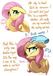 biting_hair disembodied_hand duo feathers female feral hair pink_hair solo_focus wings yellow_body yellow_feathers marenlicious friendship_is_magic hasbro my_little_pony mythology fluttershy_(mlp) equid equine mammal mythological_creature mythological_equine pegasus hi_res