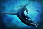 ambiguous_gender duo feral solo_focus teeth underwater water 7ofdiamonds liopleurodon marine plesiosaur pliosaur prehistoric_species reptile scalie 2013 blue_theme cool_colors