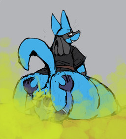 anal anthro anus blue_body blue_fur bodily_fluids body_worship bottomless butt butt_grab butt_worship clothed clothing duo facesitting fart fart_cloud fart_fetish fart_sniffing farting_on_face fumes fur hand_on_butt male male/male musk oral rimming sex sitting sitting_on_another smile smiling_at_another smothering sniffing stink_fumes sweat yellow_fart_cloud seynsin nintendo pokemon alex_(ahlfu) francis_the_lucario generation_4_pokemon lucario mammal pokemon_(species) procyonid raccoon hi_res