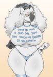 2022 anthro big_breasts biped breasts clothed clothing female fur golt green_eyes hair hi_res huge_breasts hybrid inviting koala mammal marsupial multicolored_hair niis niis_(character) shirt simple_background solo suggestive_shirt suggestive_topwear text text_on_clothing text_on_shirt text_on_topwear thick_thighs topwear tuft two_tone_hair underwear vombatiform white_body white_fur wide_hips yellow_eyes