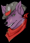 alpha_channel bandanna black_nose canine clenched_teeth cowboy fedora fur green_eyes grey_sclera hat looking_back male mammal notched_ear plain_background purple_fur scar scratches sekotta teeth tomoyuki transparent_background wolf
Rating: Safe
Score: 0
User: sekotta
Date: August 12, 2013