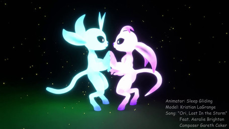 ambiguous_gender anthro duo glowing glowing_body holidays hooves kissing light_particles long_tail simple_background tail sleep_gliding microsoft ori_(series) valentine's_day xbox_game_studios fan_character ori_(ori) zylah_(zylah) guardian_spirit 16:9 2025 3d_(artwork) 3d_animation animated digital_media_(artwork) hi_res long_playtime sound video widescreen
