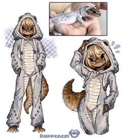 anthro biped clothing countershade_tail countershading eyebrow_through_hair eyebrows female hair non-mammal_hair onesie shedding_skin solo tail translucent translucent_hair rappenem gecko lizard reptile scalie absurd_res clip_studio_paint_(artwork) digital_media_(artwork) hi_res reference_image