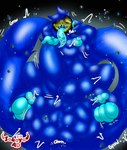 3_toes 4_fingers anthro balls big_balls big_breasts big_penis blue_body blue_fur bodily_fluids body_size_growth breasts claws clothing cock_vore cybernetics drooling expansion eyes_closed feet female fingers fur genitals growth hair huge_balls huge_penis hyper hyper_balls hyper_genitalia hyper_penis intersex long_hair long_tail machine macro mass_vore nude onomatopoeia open_mouth pawpads paws penile penis planet protogen_visor saliva screen screen_face size_transformation solo sound_effects space spread_legs spreading star tail text toes tongue tongue_out transformation vore yellow_eyes sokoyo_owo starry_(sokoyo_owo) animal_humanoid canid canine cyborg humanoid mammal mammal_humanoid protogen hi_res