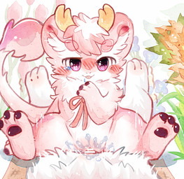 blush bodily_fluids cowgirl_position dominant dominant_female duo female feral fluffy fluffy_tail from_front_position fur genital_fluids genitals heart_eyes heart_symbol horn kemono looking_at_viewer looking_pleasured male male/female on_bottom on_top pawpads paws penetration pink_body pink_eyes pink_fur round_ears sex sitting sitting_on_another tail vaginal vaginal_fluids vaginal_penetration vulva catgiovanni asian_mythology fabulous_beasts fenz_(studio) mythology xiaolizhi_(fabulous_beasts) dragon kirin mythological_creature mythological_scalie scalie censored