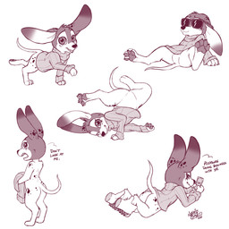 all_fours big_ears butt clothed clothed_feral clothing dialogue disembodied_hand embarrassed eyewear featureless_crotch feet female feral foot_grab humanoid_hands looking_at_viewer lying money multiple_poses on_front pawpads pose prostitution semi-anthro simple_background sitting smile solo spread_legs spreading standing sunglasses sweater text topwear upside_down walking white_background nekostar canid canine canis chihuahua domestic_dog mammal toy_dog 1:1 2025 english_text hi_res monochrome signature