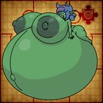 areola belly big_areola big_belly big_breasts big_butt big_nipples blue_eyes blue_hair breasts butt female green_areola green_body green_ears green_nipples hair hand_on_belly hand_on_own_belly huge_areola huge_belly huge_breasts huge_nipples humanoid_pointy_ears hyper hyper_areola hyper_belly hyper_breasts hyper_pregnancy immobile logo navel nipples not_furry open_mouth open_smile outie_navel permanent permanent_pregnancy pink_mouth pointy_ears pregnant pregnant_female pregnant_humanoid short_stack smile solo thick_thighs three-quarter_view puzzlegoblin lynette_(puzzlegoblin) goblin humanoid 2025 artist_logo cel_shading colored digital_media_(artwork) shaded