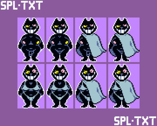 anthro balls bedroom_eyes big_breasts big_penis black_body breasts clothed clothing female fur genitals gynomorph heterochromia intersex looking_at_viewer narrowed_eyes nipples nude penis robe robe_only seductive simple_background smile solo swimwear teeth text splashtext deltarune undertale undertale_(series) friend_(deltarune) domestic_cat felid feline felis mammal 5:4 digital_media_(artwork) hi_res pixel_(artwork)