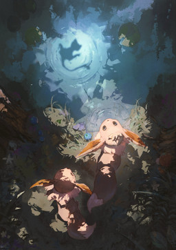 anthro brown_body brown_eyes brown_fur dipstick_tail duo female feral flower food fruit fungus fur grass lily_pad male markings mushroom oran_berry plant pokemon_berry ripple shadow tail tail_markings tree water 101neg nintendo pokemon eevee generation_1_pokemon legendary_pokemon mew_(pokemon) pokemon_(species) 2026 hi_res