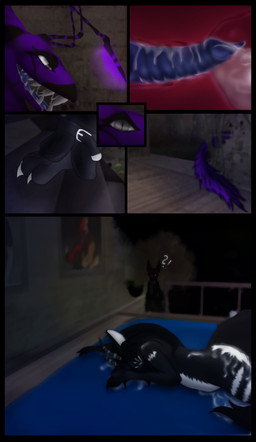 ambiguous_gender anthro bodily_fluids cum cum_inside disembodied_penis duo erection forced genital_fluids genitals horn internal male male/ambiguous master penis rape sex merevin silyas canid canine canis fox jackal mammal monster absurd_res hi_res