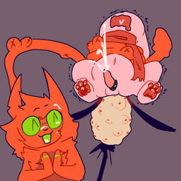 abdominal_bulge accessory bodily_fluids cock_ring drooling jewelry paws penis_accessory penis_jewelry popcorn_plant questionable_consent saliva semi-anthro tentacles wondom rain_world videocult the_haus(yenhaus) the_tarantula_(undessirable) slugcat 1:1