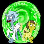 adult_swim cartoon_network clothing coat duo equid equine gintoki23 hasbro horse lab_coat male male/male mammal morty_smith my_little_pony open_mouth ponification pony rick_and_morty rick_sanchez topwear