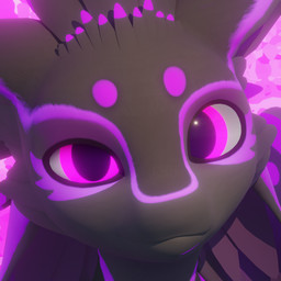 4_ears anthro eyeshadow grey_body looking_at_viewer makeup male markings multi_ear purple_eyes purple_eyeshadow purple_markings solo forestspeeder cosmo_(forestspeeder) avali avian 1:1 3d_(artwork) absurd_res digital_media_(artwork) headshot_portrait hi_res portrait