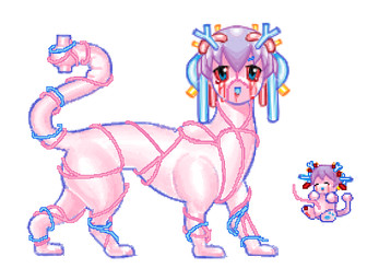 ambiguous_gender blood bodily_fluids body_horror feral fetus hair kemono nightmare_fuel quadruped solo standing tail umbilical_cord vein young young_ambiguous alunka mythology heart_creature_(alunka) felid feline heart_creature mammal mythological_creature mythological_sphinx