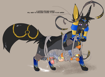abdominal_bulge anal anal_orgasm anal_penetration balls bdsm belly_riding big_penis blue_penis bodily_fluids bondage bound cum cum_on_ground cum_trail cum_while_penetrated cumshot dialogue duo egyptian ejaculation feral forced forced_orgasm genital_fluids genitals hands-free knot knotted_penis knotting male male/male musk orgasm pain penetration penile penile_penetration penis penis_in_ass pink_penis suspension talking_feral text notsafecat nintendo pokemon soggy_(soggybuizel) buizel eeveelution generation_4_pokemon generation_6_pokemon pokemon_(species) sylveon english_text hi_res