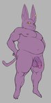 anthro balls belly ear_piercing ear_ring flaccid genitals hairless male musclegut muscular navel nipple_piercing nipples nude pecs penis piercing purple_body ring_piercing solo yellow_eyes wkd dragon_ball dragon_ball_super champa alien domestic_cat felid feline felis hairless_cat mammal hi_res