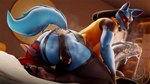 anthro big_penis butt duo face_in_ass facesitting female genitals glistening glistening_butt glistening_genitalia glistening_penis gynomorph intersex intersex/female penis sitting_on_another doctor-sfm nintendo pokemon elise_(omniman907) generation_4_pokemon lucario pokemon_(species) 16:9 widescreen