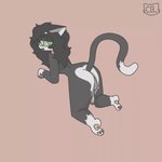 anthro balls butt erection eyewear genitals glasses male nude penis presenting simple_background solo catboyz mika_(catboyz) domestic_cat felid feline felis mammal 1:1 absurd_res hi_res