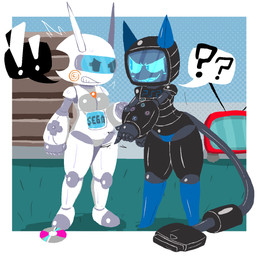2_horns 5_fingers alternate_species angry big_eyes black_body blue_body blush blush_stickers border breasts cd cd_player clenched_teeth exclamation_point eyelashes featureless_breasts featureless_crotch featureless_feet feet female fingers fist flat_chested for_a_head furrification gesture grey_body hand_gesture horn machine medium_breasts multicolored_body nude open_mouth open_smile orange_body outside pointing question_mark screen screen_eyes screen_face shadow sharp_teeth smile smug speech_bubble standing tail teeth text thick_thighs two_tone_body unusual_anatomy unusual_tail white_body white_border wide_hips lizardfungus cc-by-nc-nd creative_commons dreamcast playstation playstation_2 sega sega_dreamcast sony_corporation sony_interactive_entertainment felid horned_humanoid humanoid mammal object_head robot robot_anthro robot_humanoid screen_head 2025 aliasing binary_drawing digital_drawing_(artwork) digital_media_(artwork) hi_res