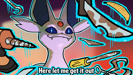 banana drill fangs female feral food fruit knife low_lighting melee_weapon plant psychic_powers pupils scissors screwdriver slit_pupils solo sword teeth tools weapon blitzdrachin conditional_dnp nintendo pokemon red_flags_(meme) red_flags_(tom_cardy) eeveelution espeon felid feline generation_2_pokemon mammal pokemon_(species) 16:9 widescreen
