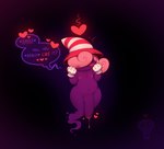 big_penis blush bodily_fluids clothing dialogue dripping flaccid genital_fluids genitals gloves hair handwear hat headgear headwear heart_symbol legless logo male nervous nervous_smile nipples not_furry nude nude_male penis pink_hair precum precum_drip purple_body purple_skin simple_background slightly_chubby smile solo speech_bubble text wide_hips witch_hat screwbones mario_bros nintendo paper_mario paper_mario:_the_thousand_year_door vivian_(mario) humanoid shadow_creature shadow_siren artist_logo english_text trans_(lore) trans_woman_(lore)