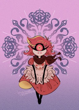 1_eye clothed clothing female maid_uniform not_furry solo uniform yasutak1192 hazbin_hotel hellaverse niffty_(hazbin_hotel) cyclops demon hi_res