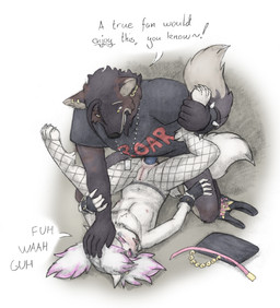 adolescent adult_on_adolescent age_difference alternative_fashion anal anal_penetration animal_genitalia anthro anus armor bodily_fluids bracers breasts canine_genitalia clothing crying dialogue dominant dominant_male duo ear_piercing ear_ring feet female female_penetrated fishnet_clothing fishnet_legwear fishnets_only forced genitals gloves handwear knot knotted_penis knotting larger_male legwear male male/female male_penetrating male_penetrating_female older_male paws penetration penile penile_penetration penis penis_in_ass piercing pigtails punk pushed_down rape ring_piercing sex size_difference small_breasts smaller_female submissive submissive_female submissive_young tears text toes vulva young young_anthro young_female young_penetrated younger_female younger_penetrated meowmere canid canine canis domestic_cat felid feline felis mammal maned_wolf wolf 2025 absurd_res english_text hi_res