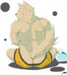 back butt butt_cleavage canine dog kovie male plain_background sitting solo tissues underwear
Rating: Questionable
Score: 6
User: Munkelzahn
Date: April 23, 2013