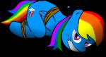 alpha_channel angry bdsm bondage bound captured dbzshonen13 equine female feral friendship_is_magic gagged hair helpless hogtied looking_at_viewer mammal multi-colored_hair my_little_pony pegasus rainbow rainbow_dash_(mlp) rainbow_hair shadow solo struggle tapegag wings
Rating: Questionable
Score: 1
User: Jatix
Date: March 14, 2014