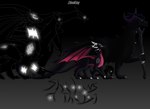 bracelet claws female feral glowing group horn jewelry multi_horn necklace size_difference staff tail title wings zilonking activision mythology spyro_the_dragon corrupt_cynder cynder dragon monster mythological_creature mythological_scalie scalie shadow_creature 2025 comic cover cover_art cover_page digital_drawing_(artwork) digital_media_(artwork) hi_res